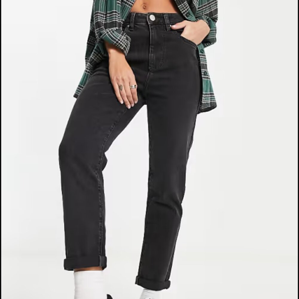 Cotton On Women's Stretch Mom Black Jeans - Size 8